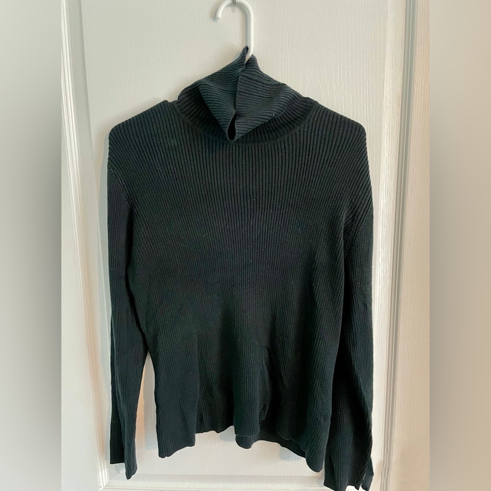 Women’s black turtleneck
